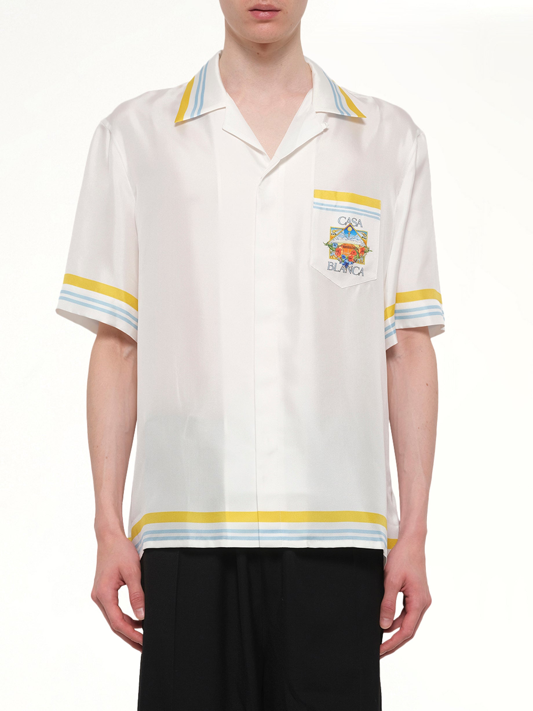 Tennis Landscape SS Shirt in White