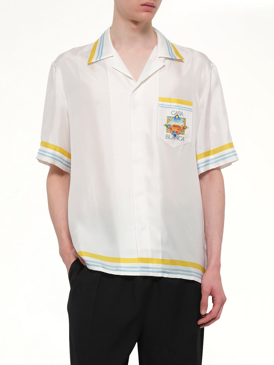 Tennis Landscape SS Shirt in White