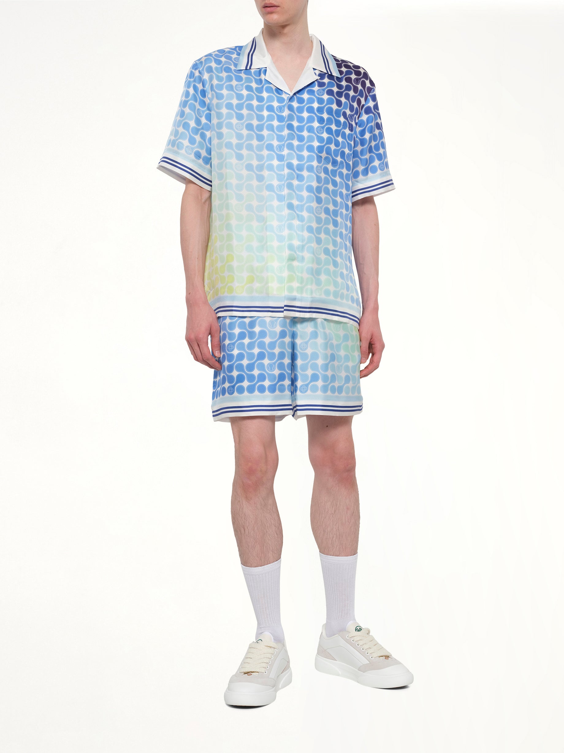 CASABLANCA Tennis Tile SS Shirt in Multicolour Full Reference from MARAIS