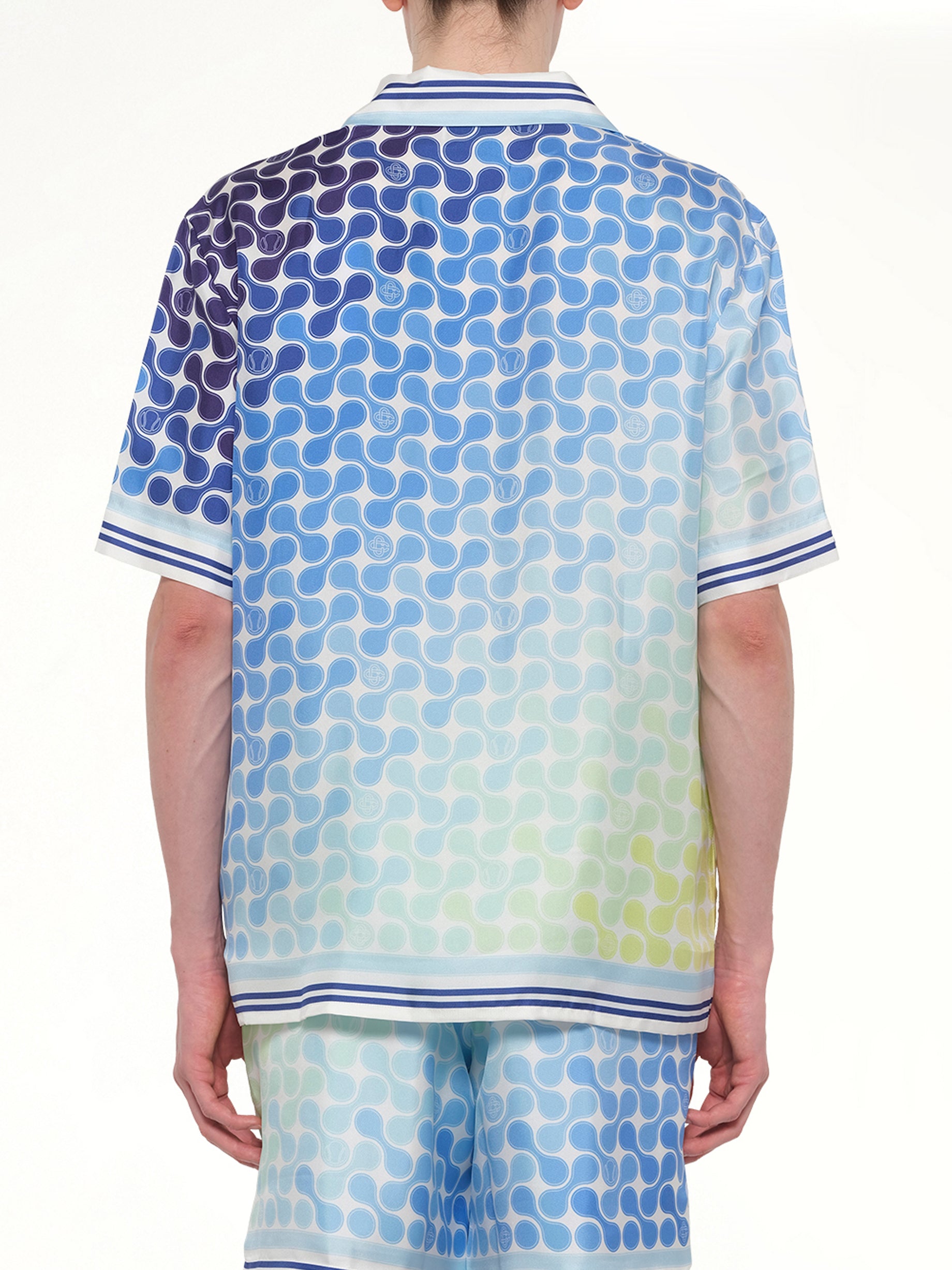 CASABLANCA Tennis Tile SS Shirt in Multicolour Back View from MARAIS