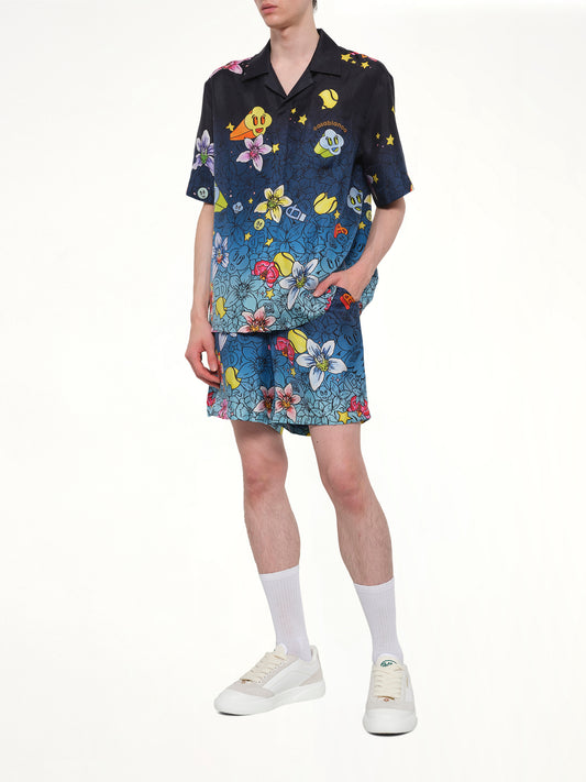 Collage D’Icones Silk Shorts in Multicolour