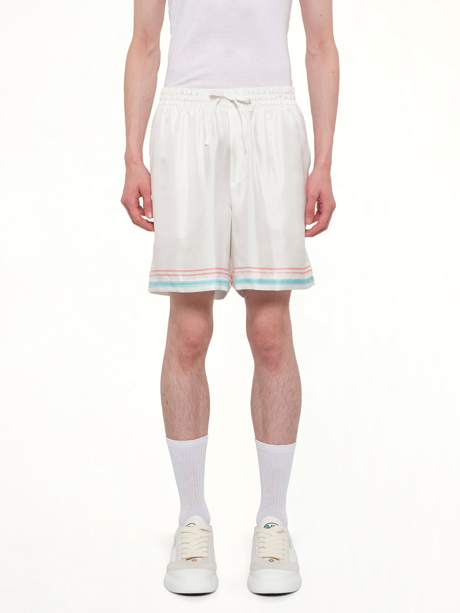 Dance Joy Silk Shorts in White