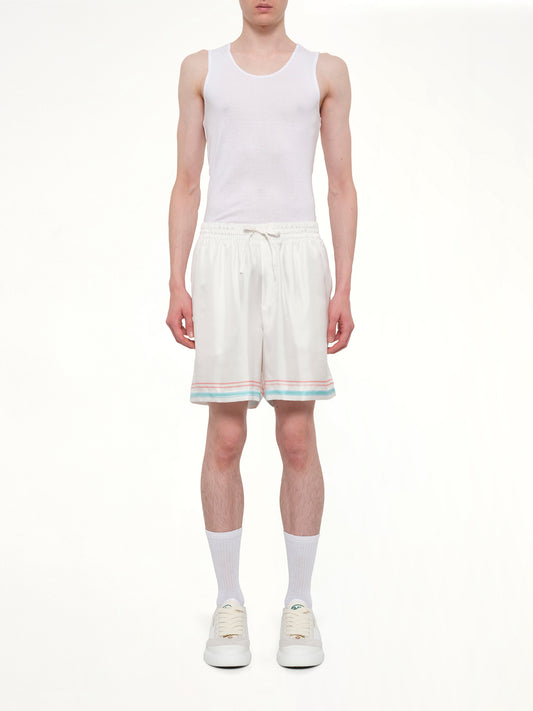 Dance Joy Silk Shorts in White