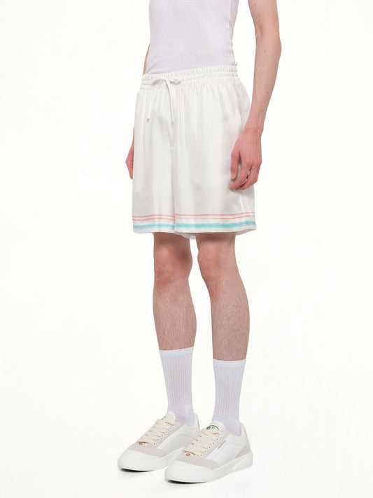 Dance Joy Silk Shorts in White