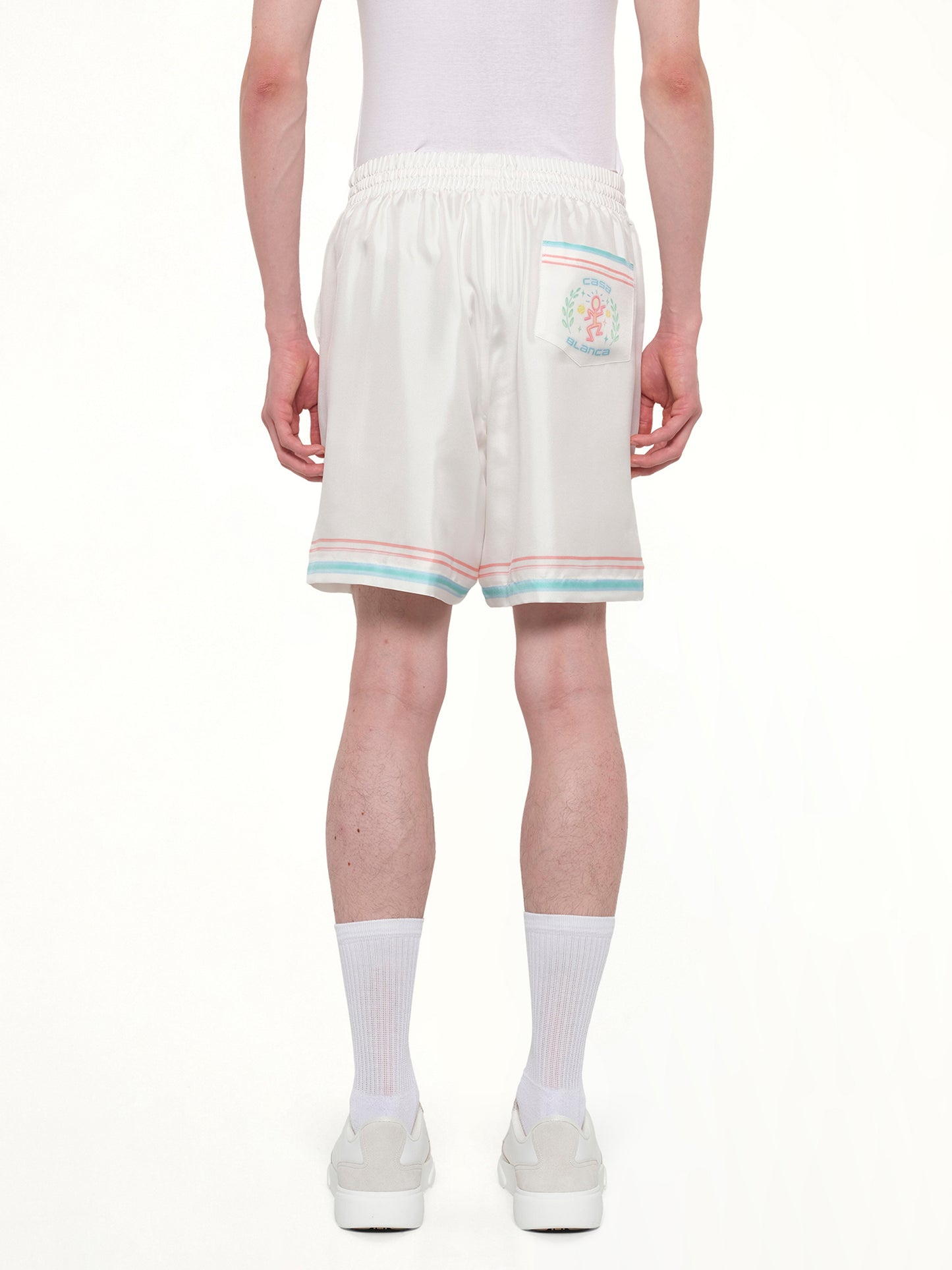 Dance Joy Silk Shorts in White