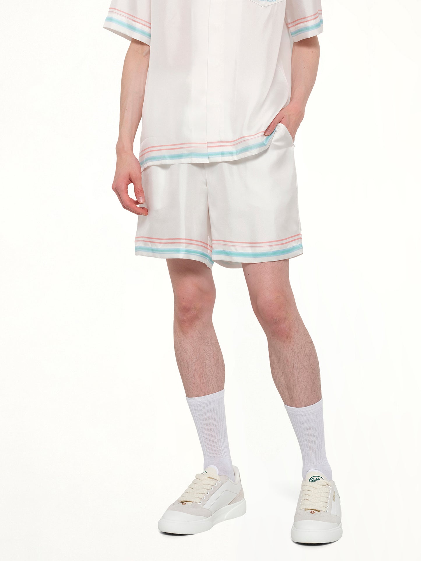 Dance Joy Silk Shorts in White