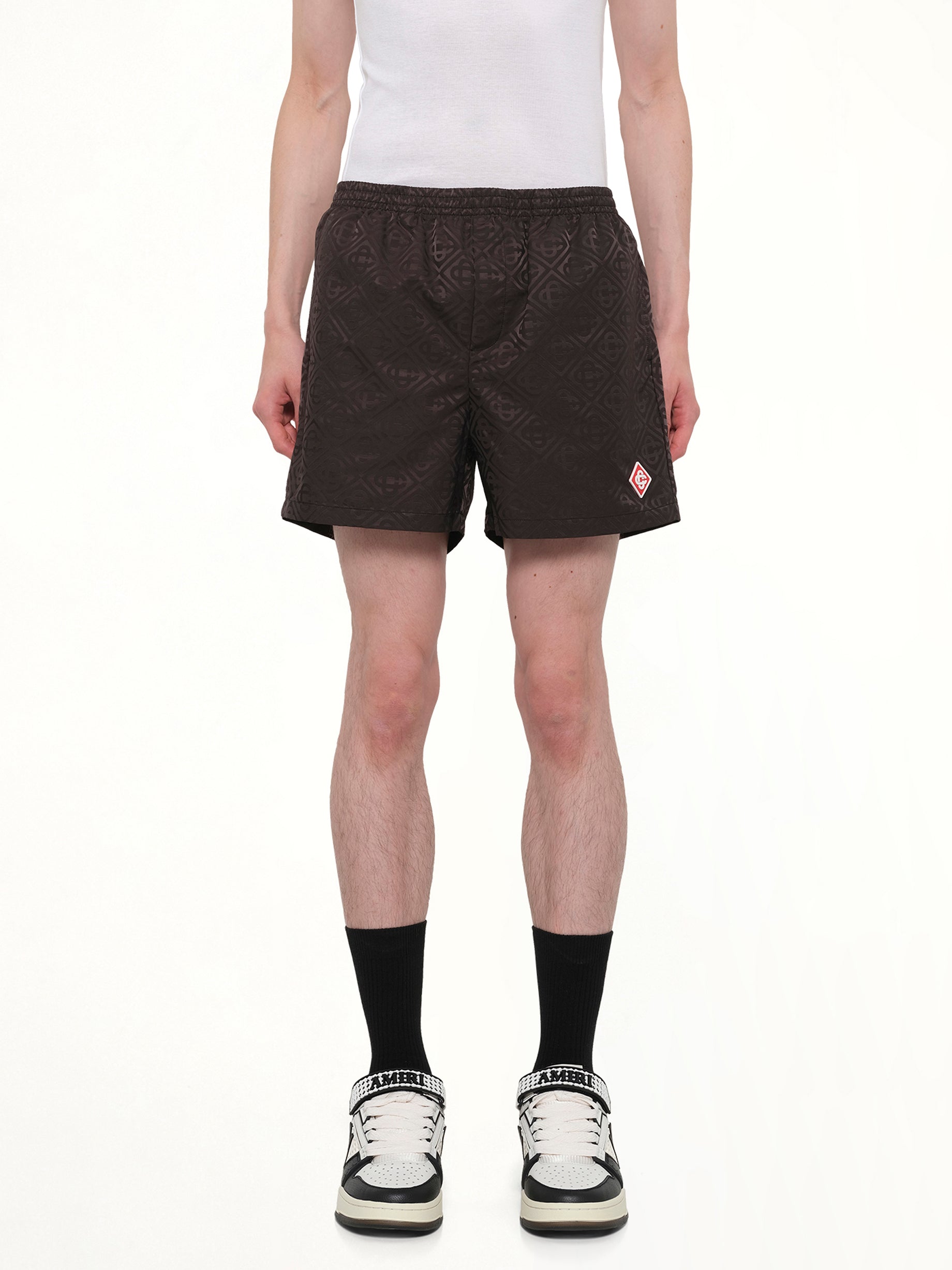 Jacquard Swim Shorts in Black