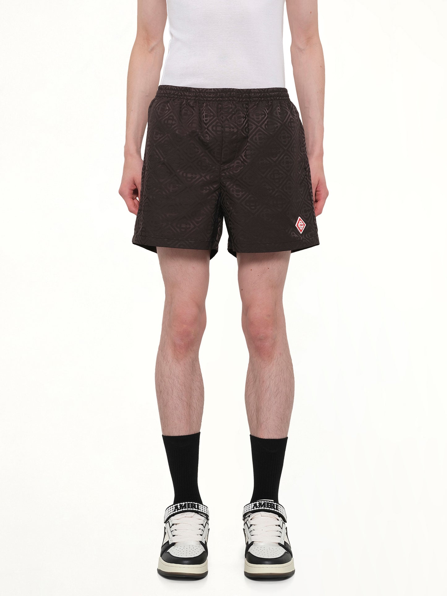 Jacquard Swim Shorts in Black