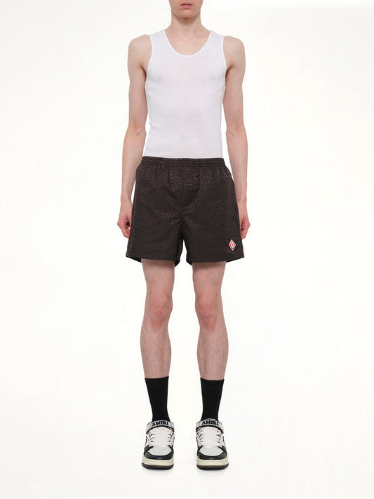 Jacquard Swim Shorts in Black