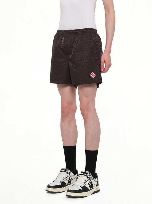 Jacquard Swim Shorts in Black