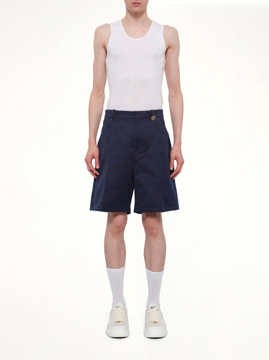 Monogram Shorts in Navy