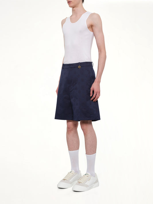 Monogram Shorts in Navy