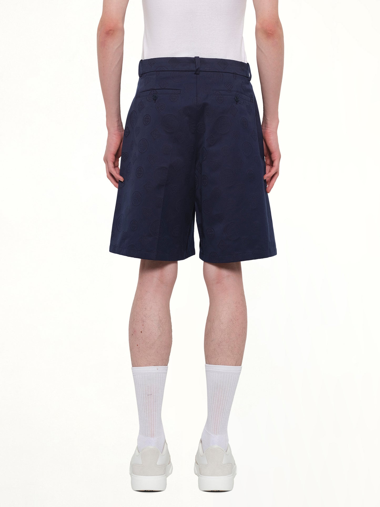 Monogram Shorts in Navy