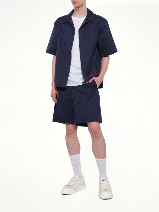 Monogram Shorts in Navy