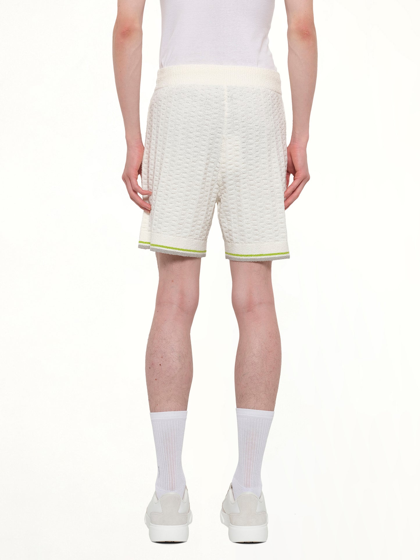 Tennis Boucle Shorts in White