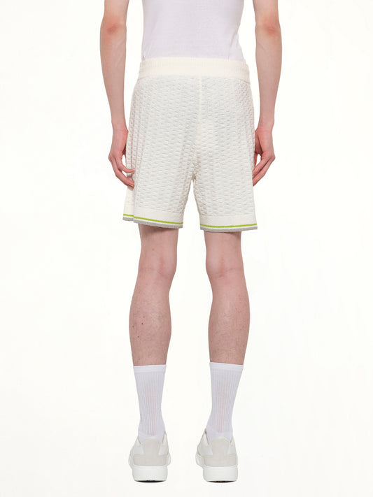 Tennis Boucle Shorts in White