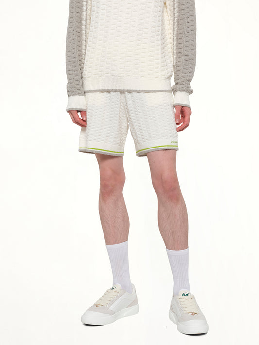 Tennis Boucle Shorts in White