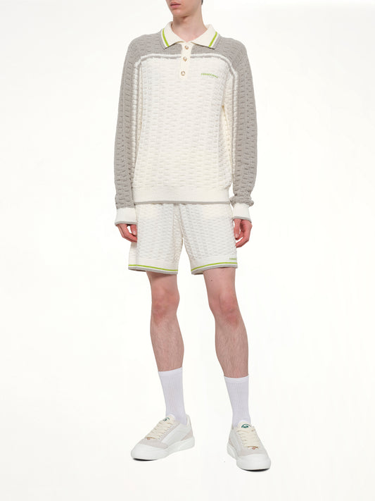Tennis Boucle Shorts in White