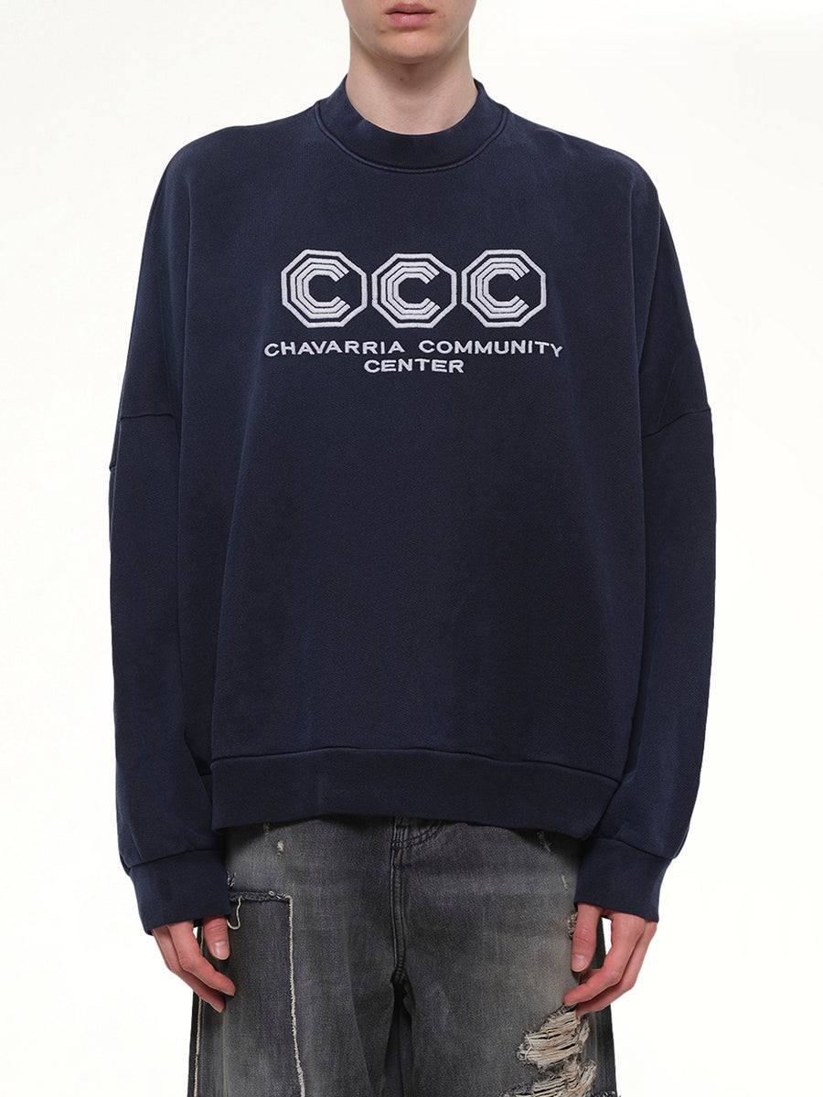 "CCC" Hooligan Sweatshirt in Peacoat