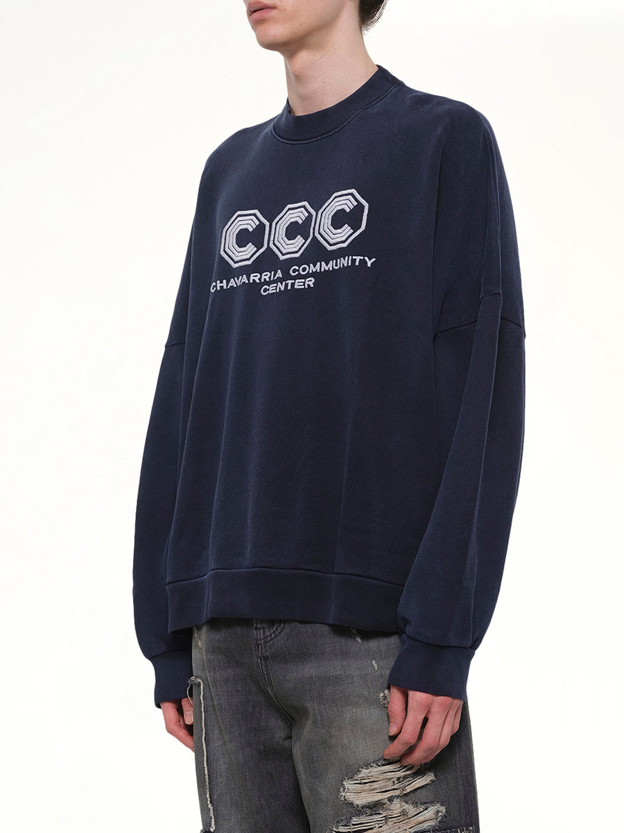"CCC" Hooligan Sweatshirt in Peacoat
