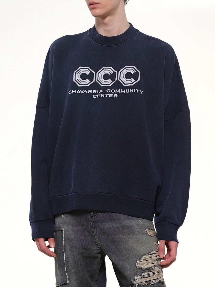 "CCC" Hooligan Sweatshirt in Peacoat