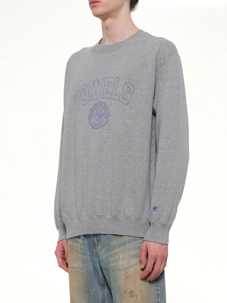 Faded Collegiate Sweatshirt in Grey Heather