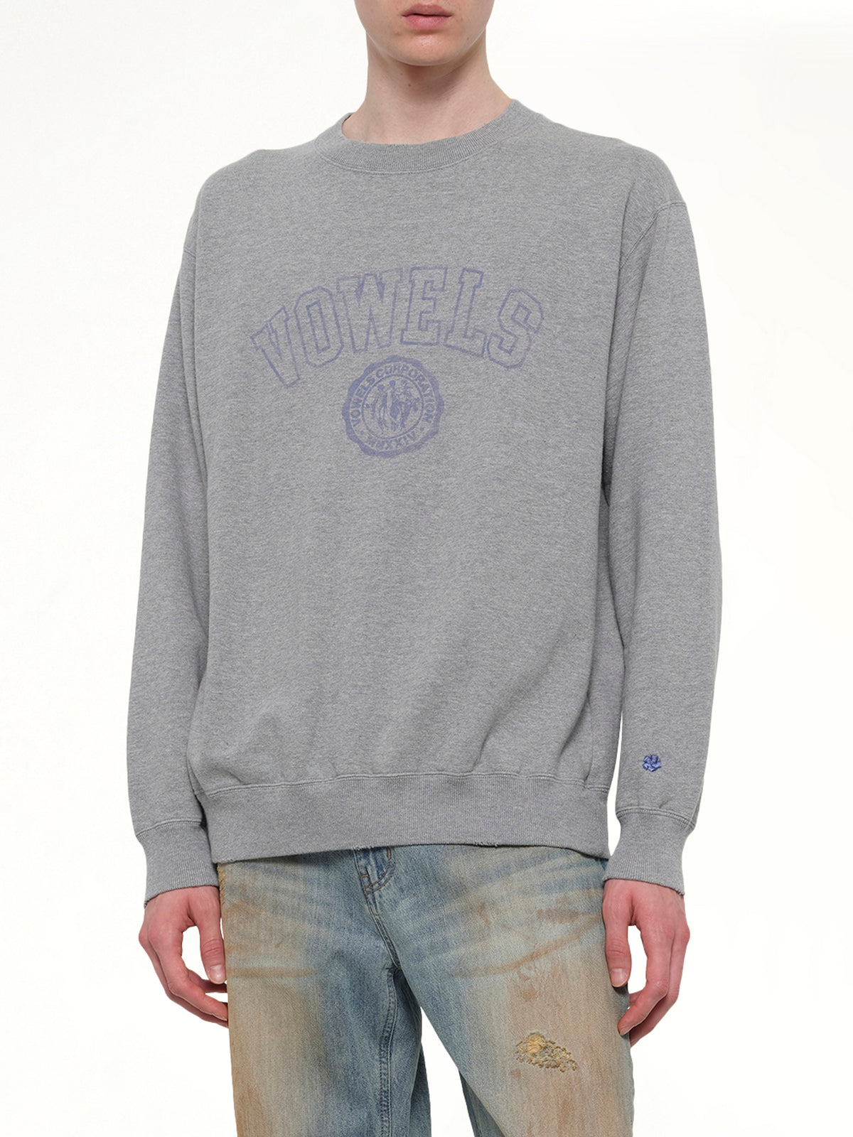 Faded Collegiate Sweatshirt in Grey Heather