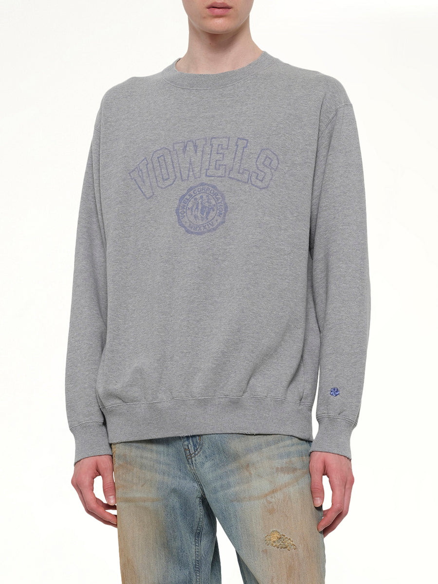 Faded Collegiate Sweatshirt in Grey Heather