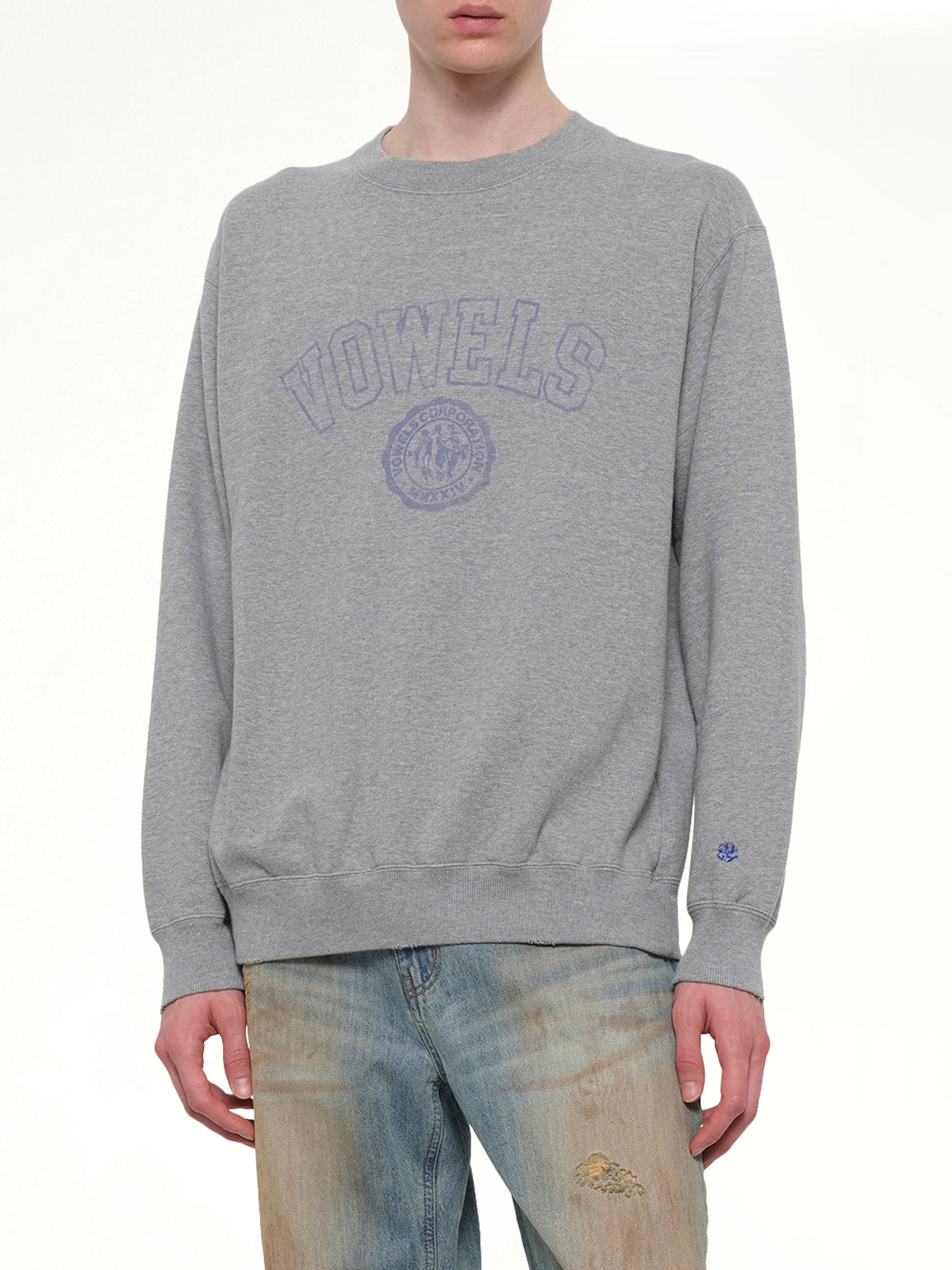 Faded Collegiate Sweatshirt in Grey Heather