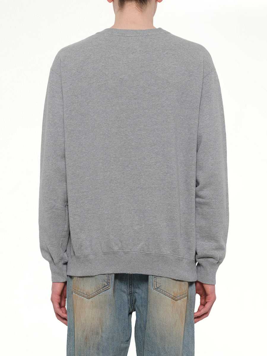 Faded Collegiate Sweatshirt in Grey Heather