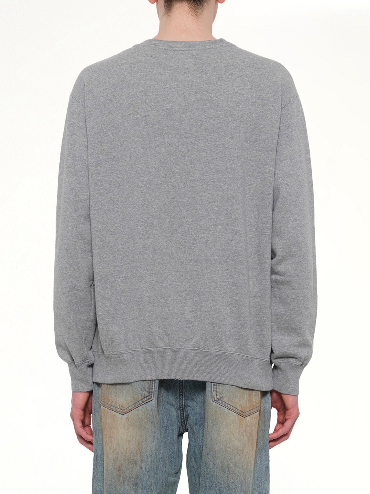 Faded Collegiate Sweatshirt in Grey Heather
