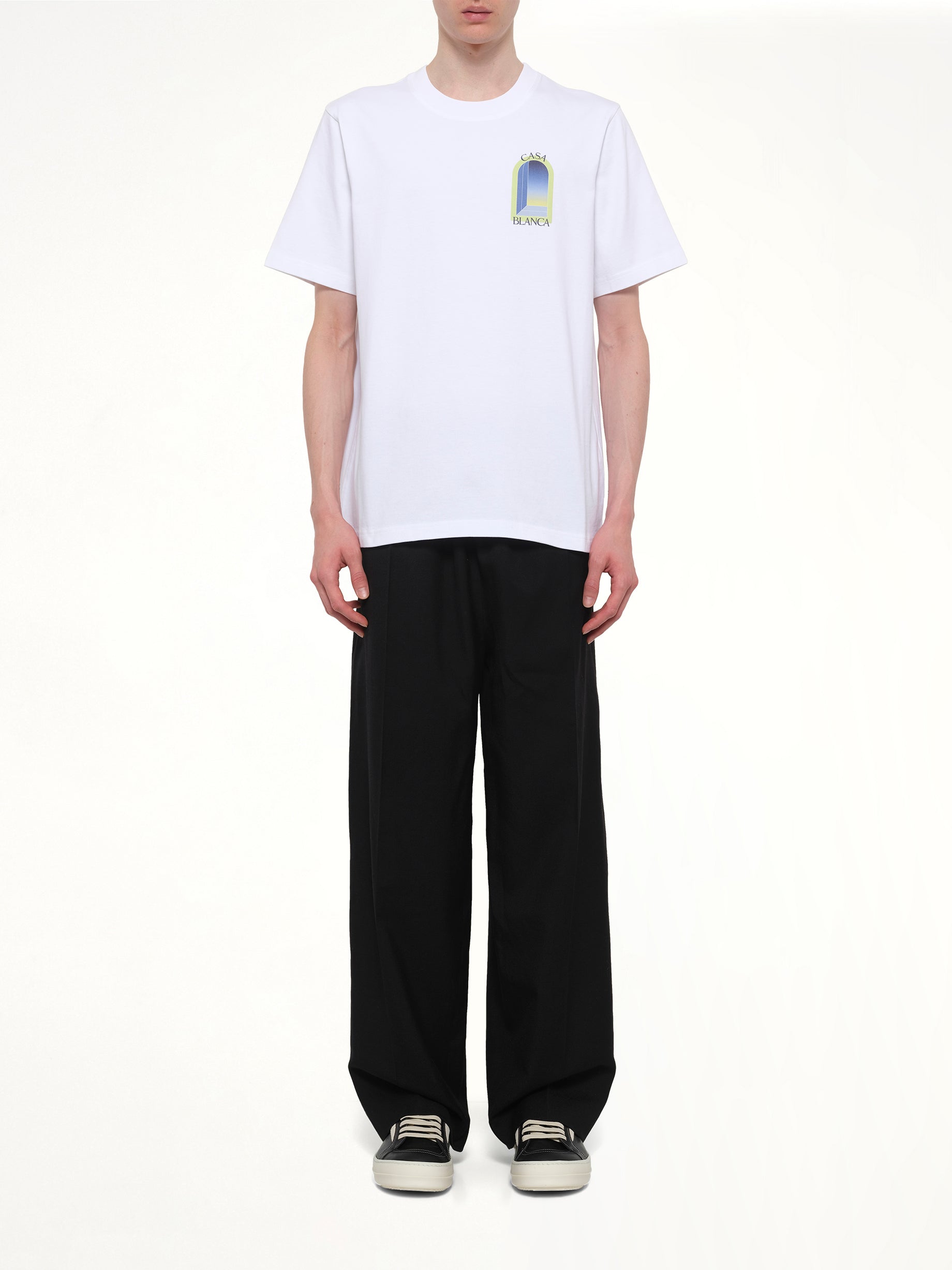 CASABLANCA Arches Classic T-Shirt in White Model View from MARAIS