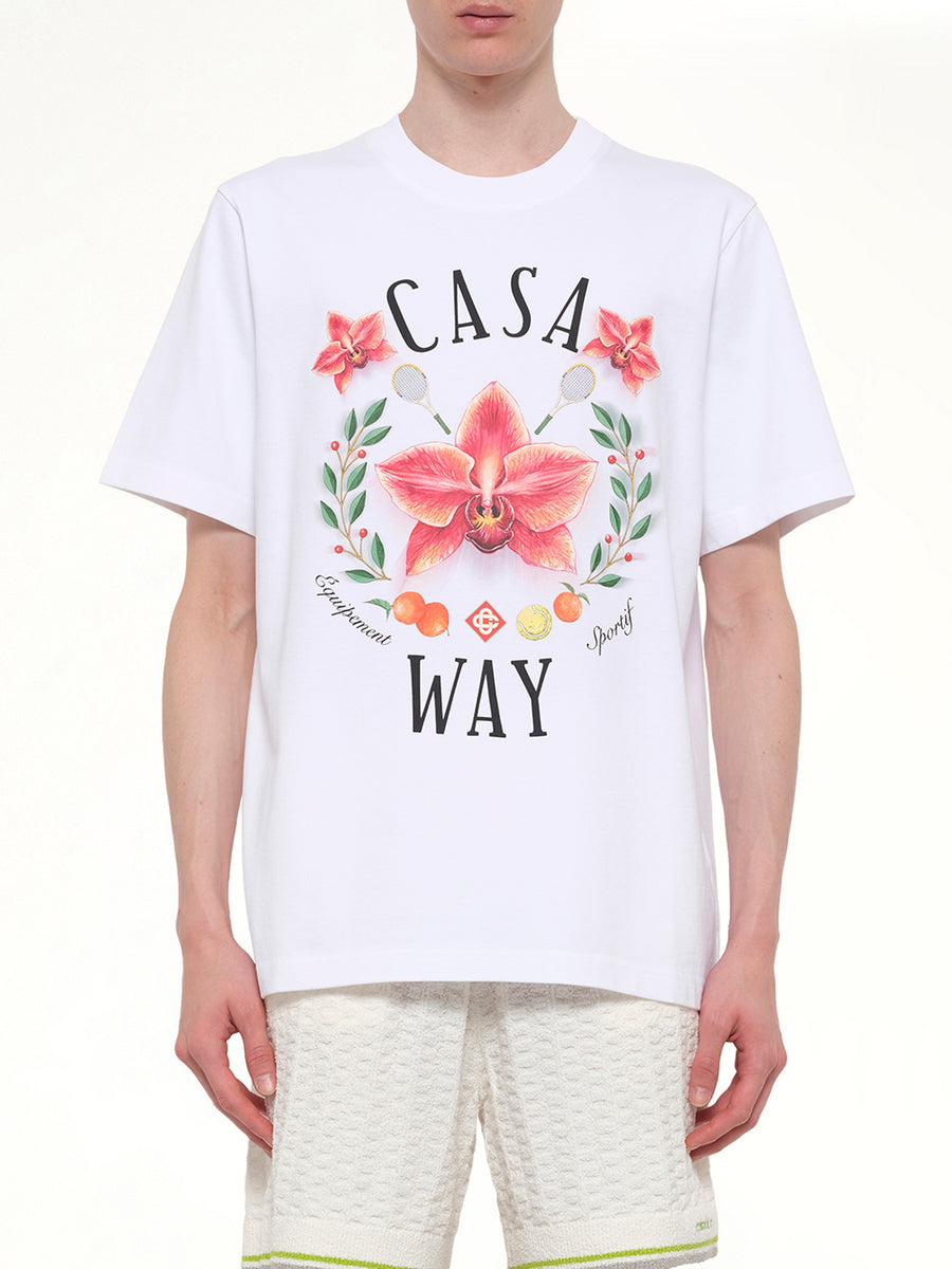 Casa Way Orchid Classic T-Shirt in White