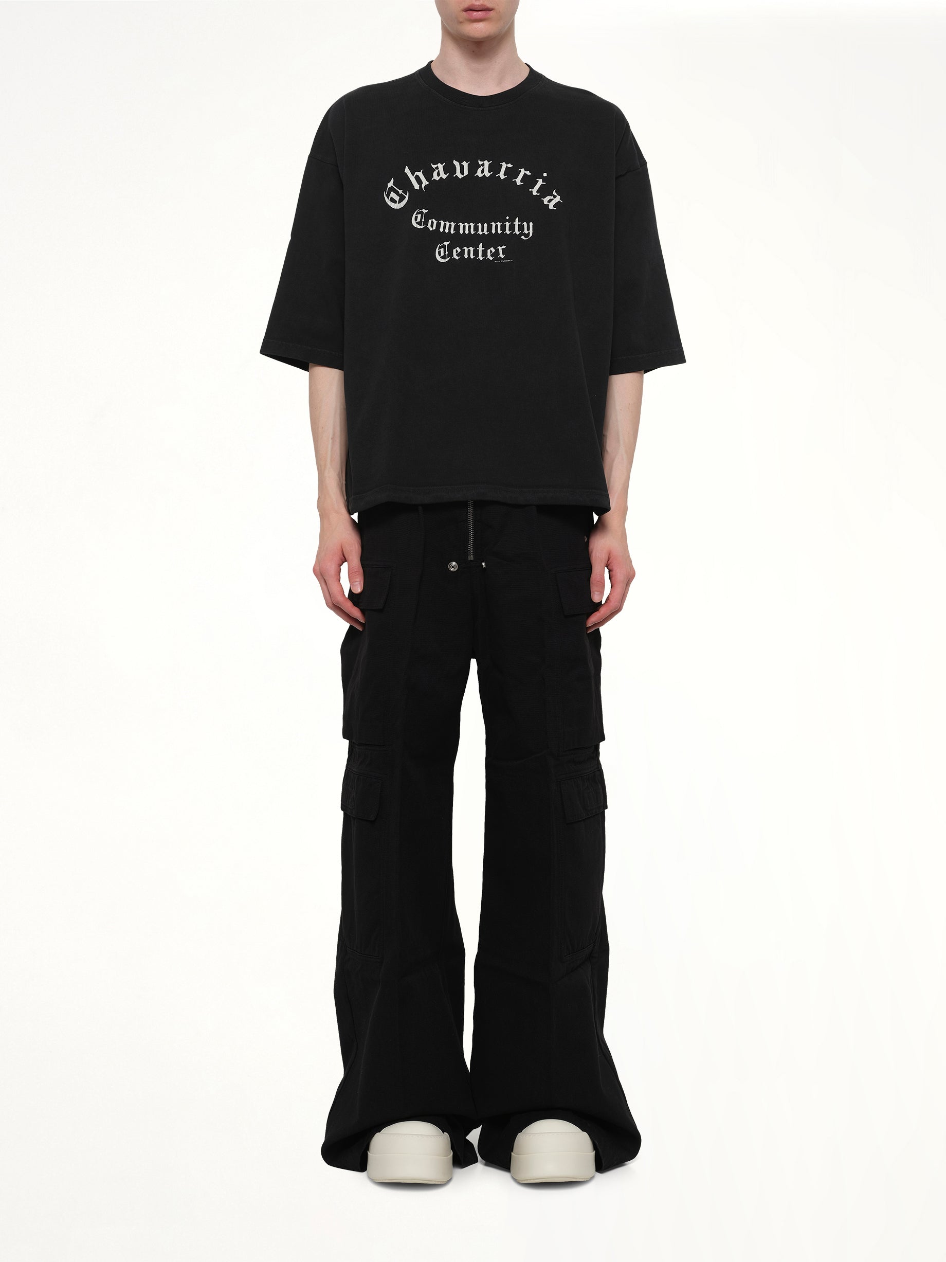 WILLY CHAVARRIA Chavarria Community Center Buffalo T-Shirt in Black Model View from MARAIS