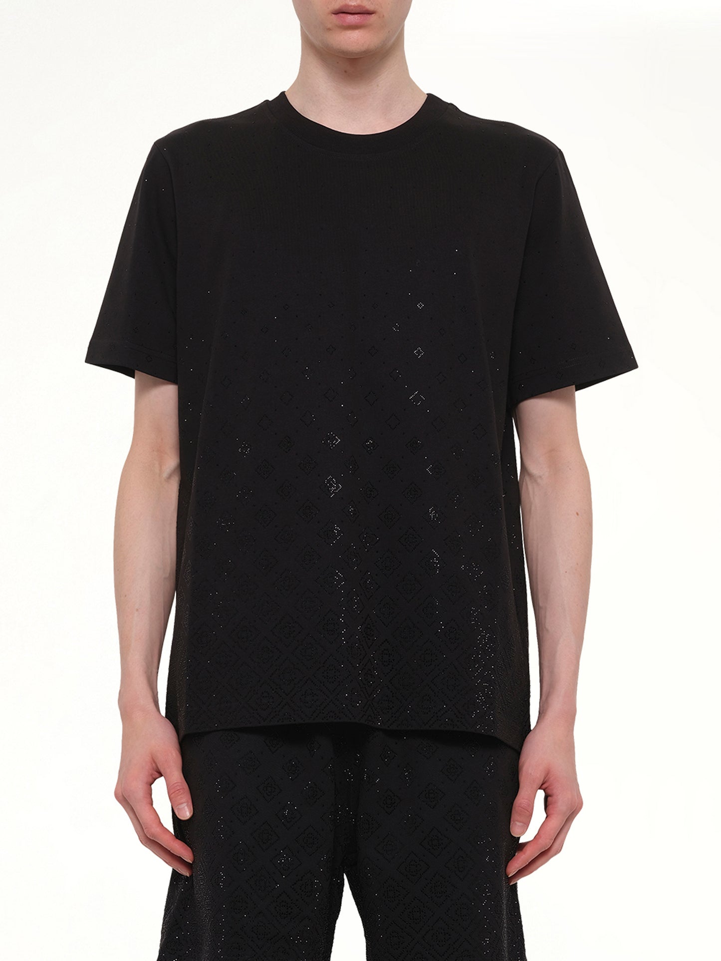 Crystal Monogram Classic T-Shirt in Black