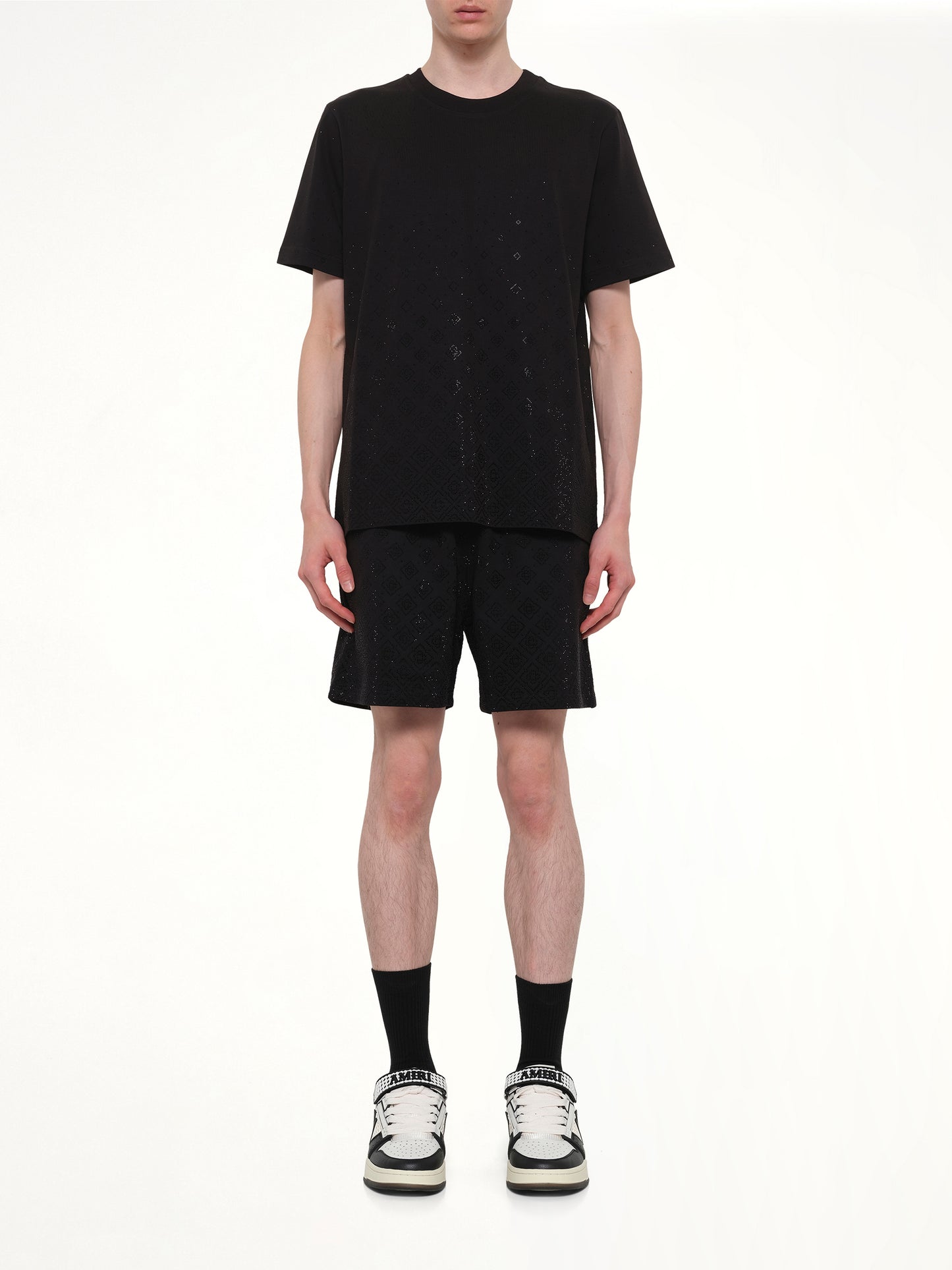 Crystal Monogram Classic T-Shirt in Black