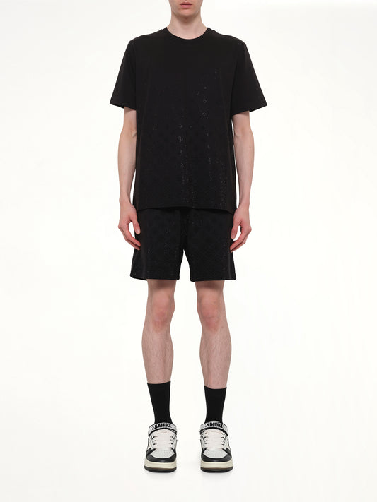 Crystal Monogram Classic T-Shirt in Black