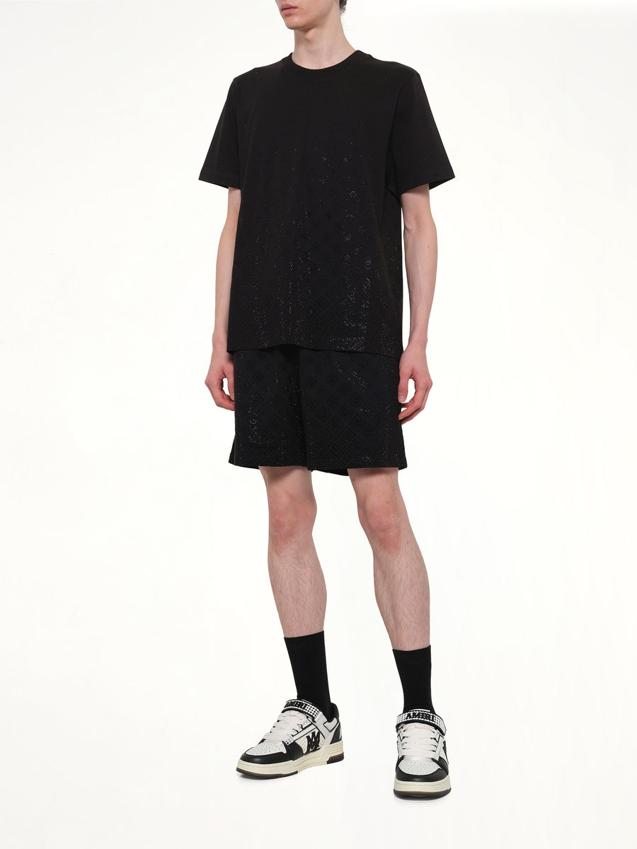Crystal Monogram Classic T-Shirt in Black