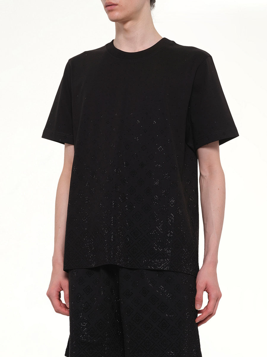 Crystal Monogram Classic T-Shirt in Black