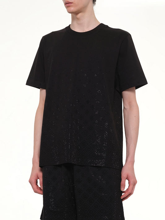 Crystal Monogram Classic T-Shirt in Black