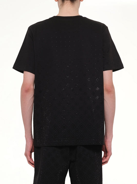Crystal Monogram Classic T-Shirt in Black