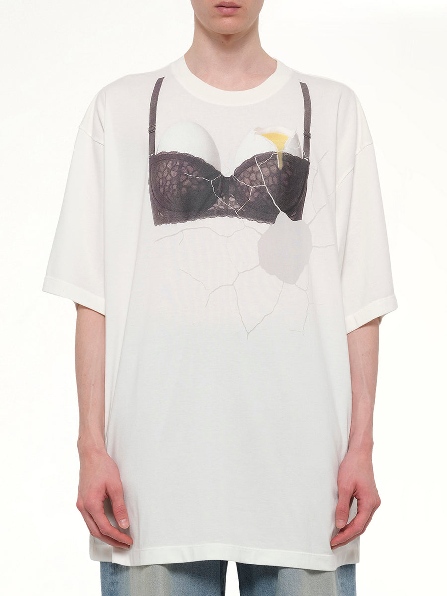 Egg Bra T-Shirt in White