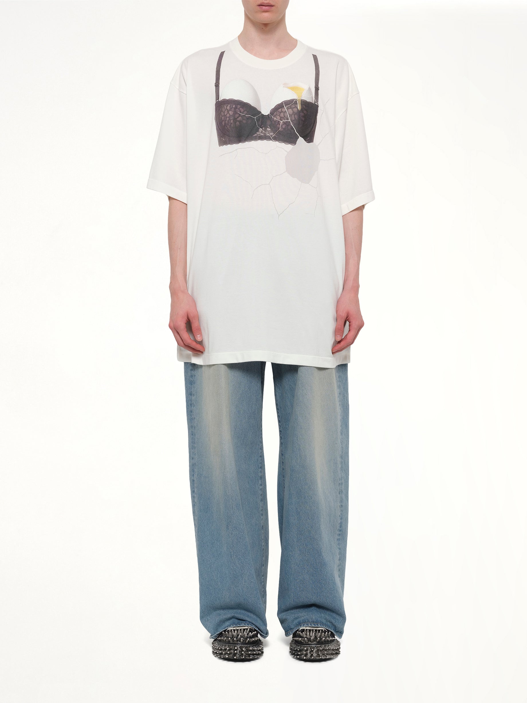 Egg Bra T-Shirt in White