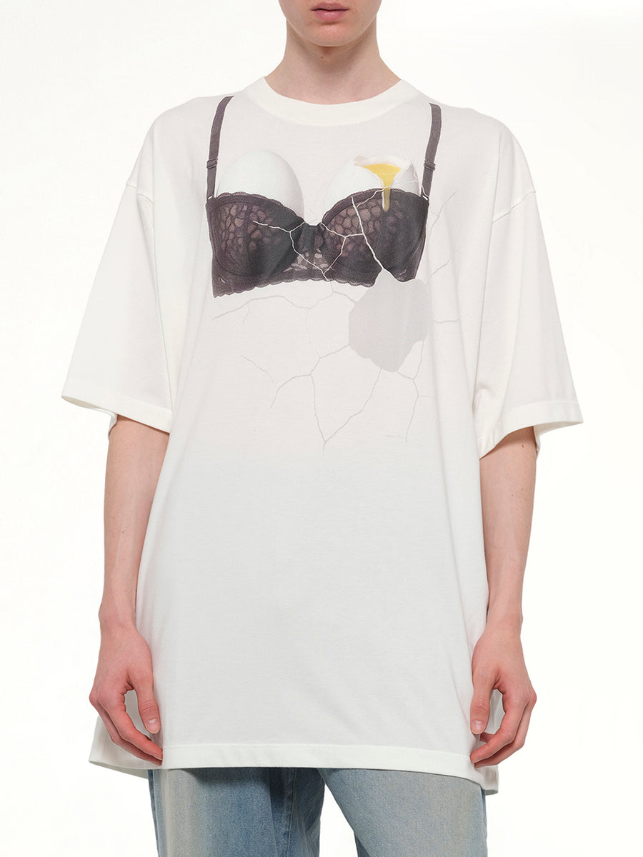 Egg Bra T-Shirt in White