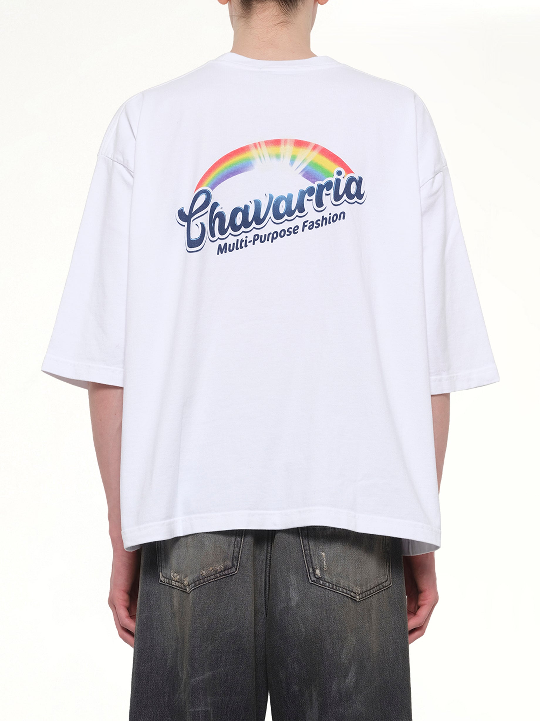 WILLY CHAVARRIA Fabuloso Buffalo T-Shirt in White Back View from MARAIS