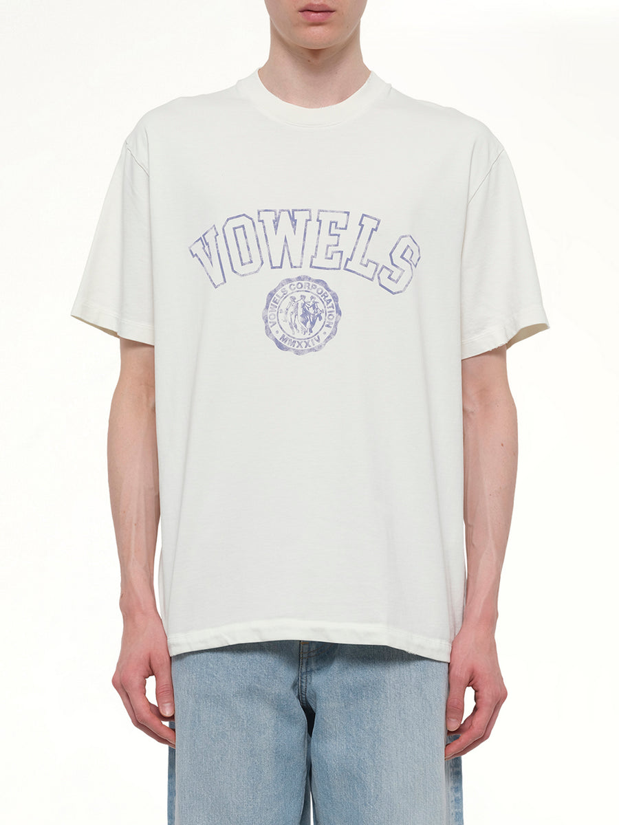 Faded Collegiate T-Shirt in White