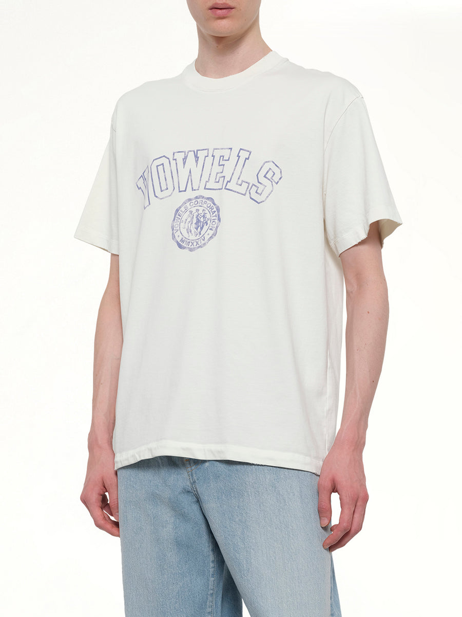 Faded Collegiate T-Shirt in White