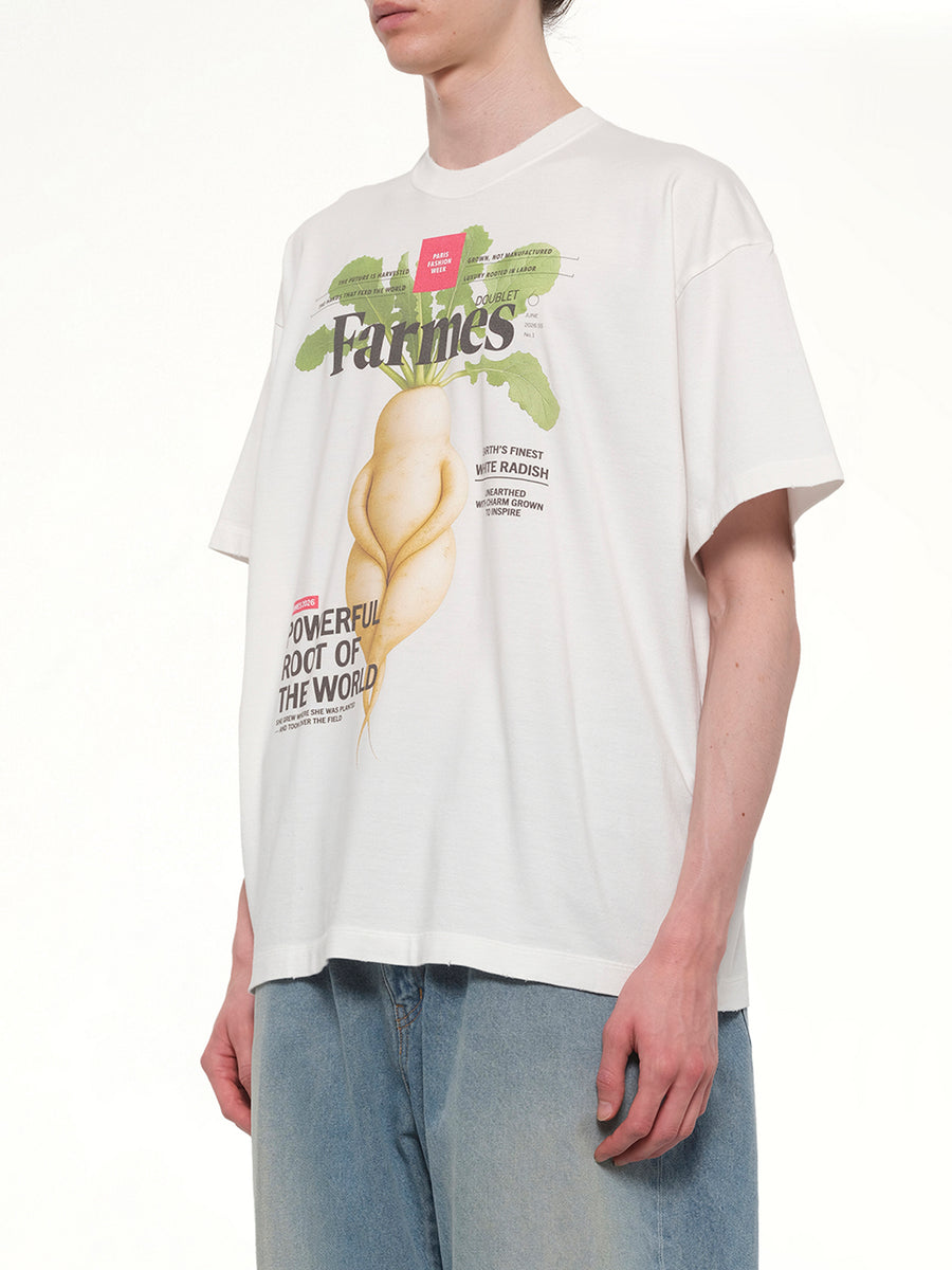 Farmes Magazine Cover T-Shirt in White