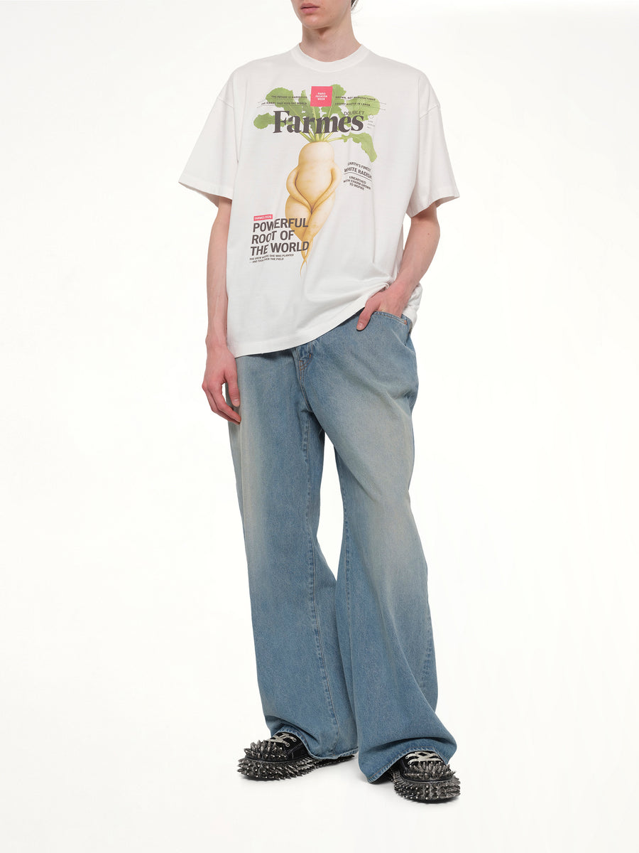 Farmes Magazine Cover T-Shirt in White