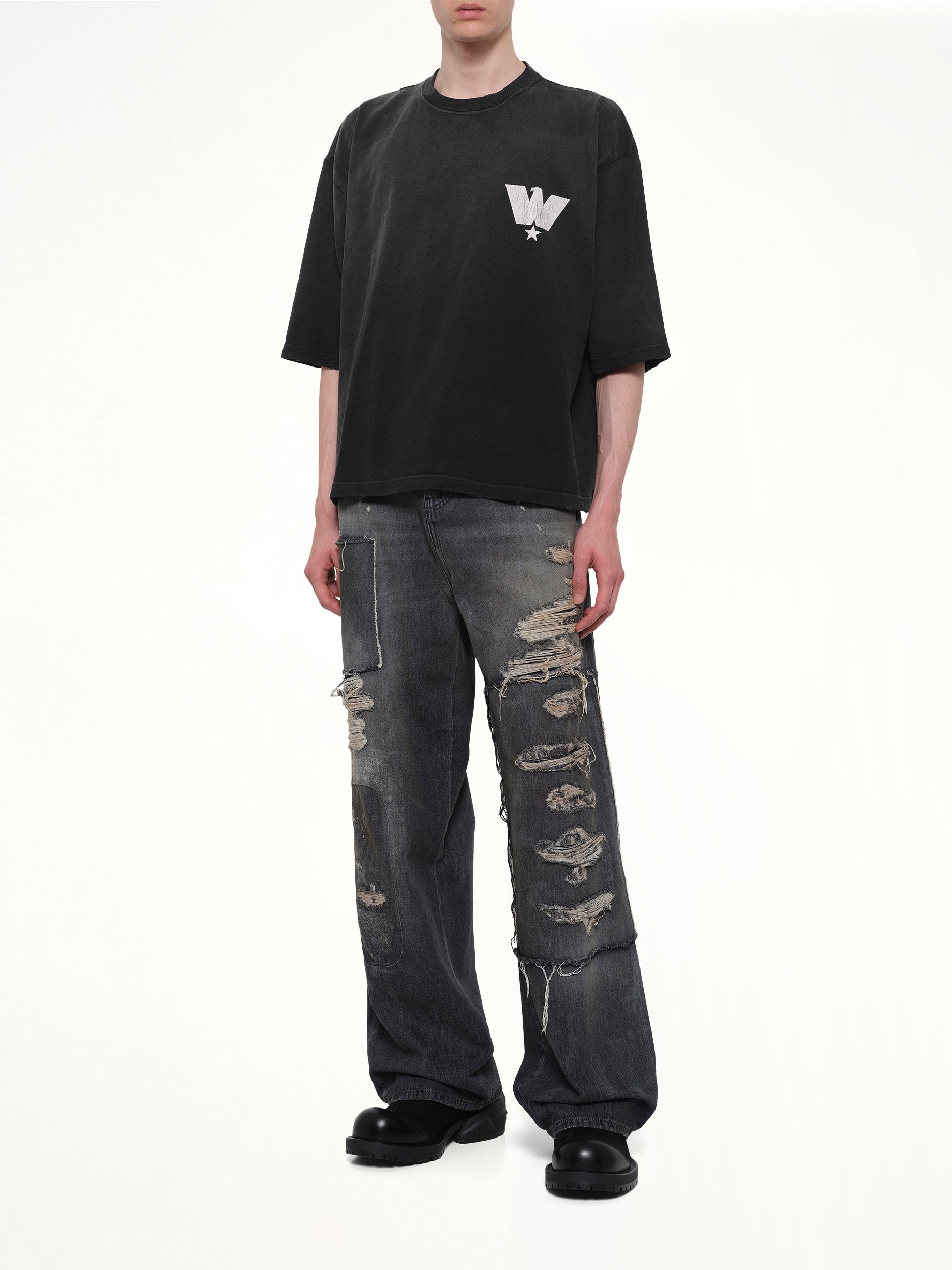 WILLY CHAVARRIA Fashion Service Association Buffalo T-Shirt in Black Full Reference from MARAIS